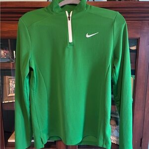Nike Dri-FIT Green Pullover with White Accents